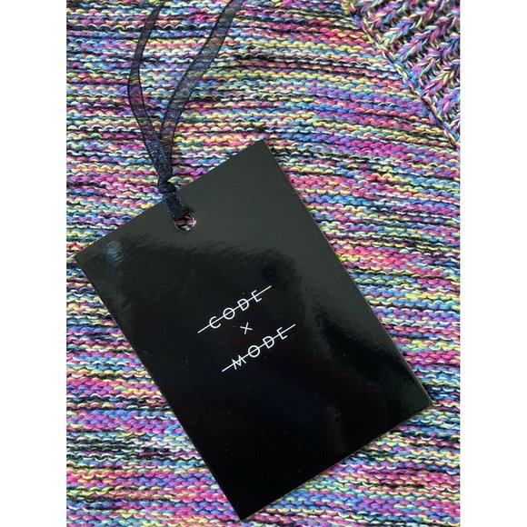 NWT CODE X MODE Rainbow Stripe Knit Tank Top L - Picture 5 of 9